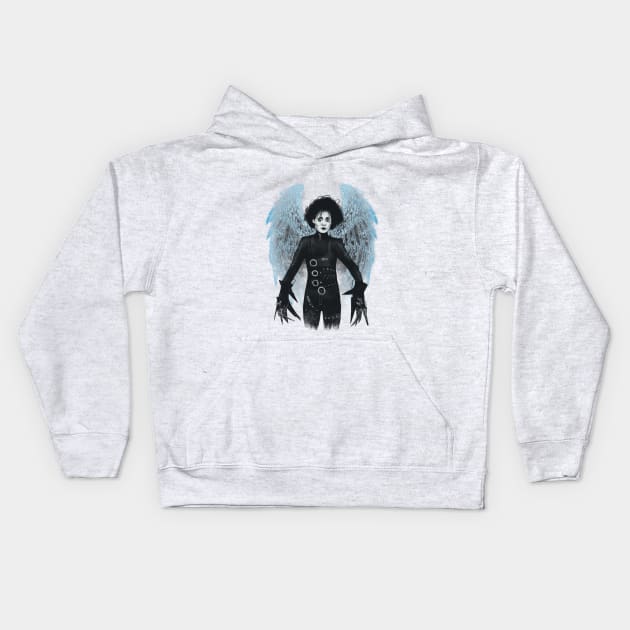 Ice angel Kids Hoodie by Pescapin